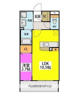 RAY GRAYD shinonome【2階】の間取り