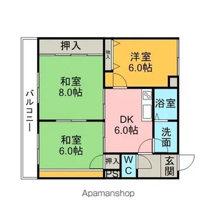 エシュリオン原崎【303号室】の間取り