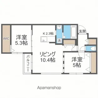 ビッグレジデンス山の手【4階】の間取り