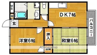 モアクレスト津村Ⅲ(天美我堂7)【203号室】の間取り