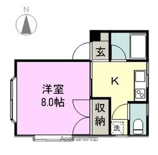 ビーハーツ【102号室】の間取り