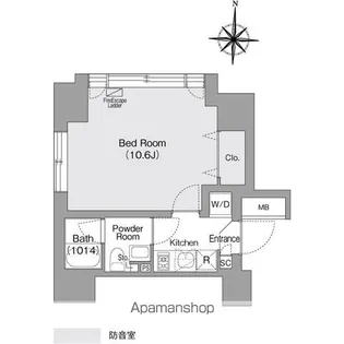 コンフォリア・リヴ森下MUTIO【3階】の間取り