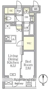 アジールコート都立大学【2階】の間取り