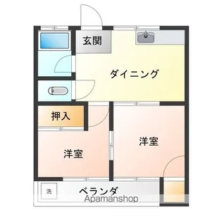 めぞん極楽【2階】の間取り