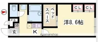 フレンドリーA【105号室】の間取り
