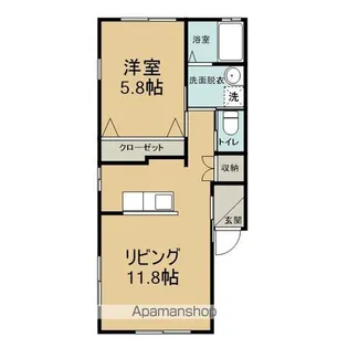 コーポエースA【101号室】の間取り