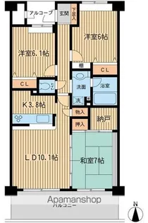 東京都中野区野方3丁目【マンション】の間取り