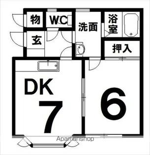 メゾンマノワール【2階】の間取り