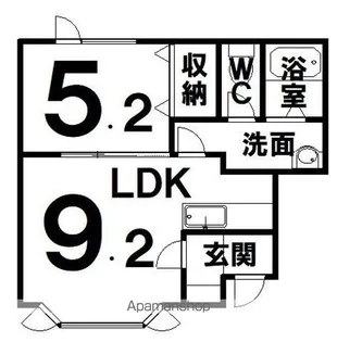 GROVE IN みずき【2階】の間取り