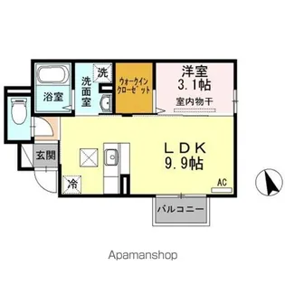 エスポワール西園【1階】の間取り