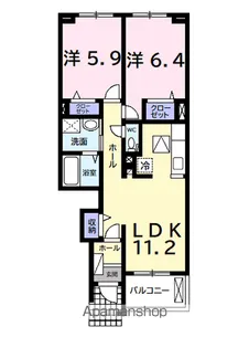エテルノ ディッチャ【1階】の間取り