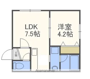 アズーリ中の島参番館【303号室】の間取り