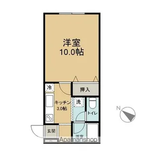 ベルシティ八ッ橋【203号室】の間取り