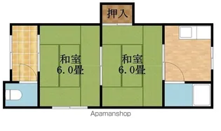 池田文化2号棟【20号室】の間取り