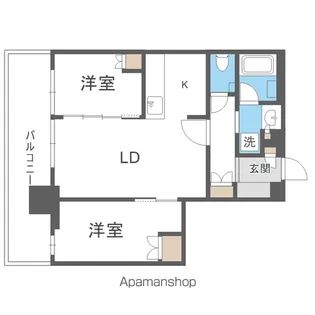 ライオンズタワー札幌【16階】の間取り