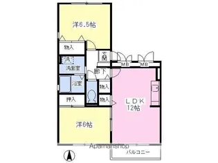 グランドキャッスルGOMI B【3階】の間取り