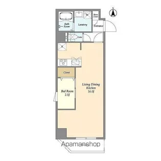 アルファコート谷在家【8階】の間取り