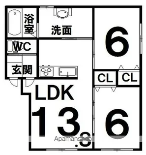フォレスト15【1階】の間取り