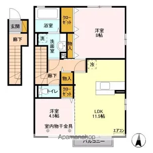 ラポールK【2階】の間取り