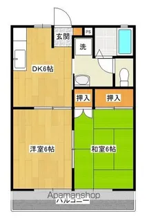 グリーンコーポ植木1号館【1階】の間取り