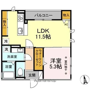 HYGGE加納本町(ヒュッゲ)【2階】の間取り