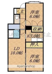 ルミエール・E【1階】の間取り