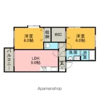 ウィルモア東洋台【102号室】の間取り