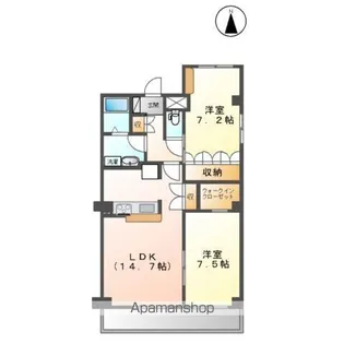 カーサAKIYAMA【4階】の間取り