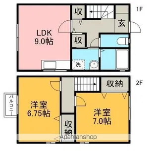 ファミール・M【M2号室】の間取り
