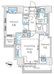 パークホームズ文京白山ヒルテラス【3階】の間取り
