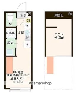 ハーモニーテラス見次公園【1階】の間取り
