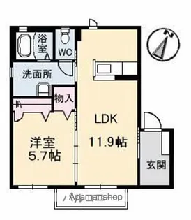 リバーサイド富士見【2階】の間取り