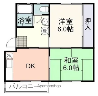松富団地3号棟【309号室】の間取り