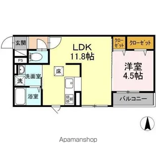 DHCR広瀬町【1階】の間取り
