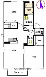 美穂の里 弐番館【2階】の間取り