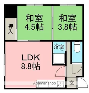 坪川ビル【3階】の間取り