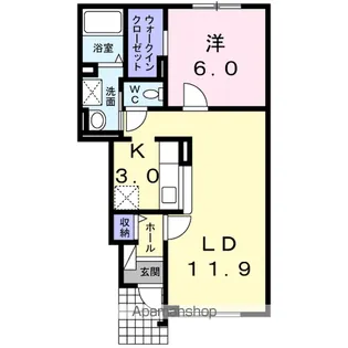 CASA いちい【1階】の間取り