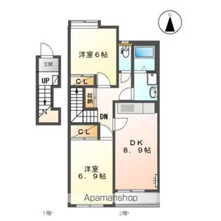 エルシティ オリビア(ELLE CITY OLIVIA)【2階】の間取り