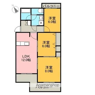 ベストハイツ岳陽 Ⅱ【206号室】の間取り