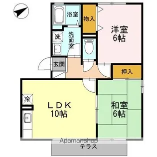 リベルテS. A棟【1階】の間取り