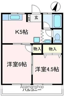 東峰コーポ【1階】の間取り