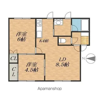 グランディール15【1階】の間取り