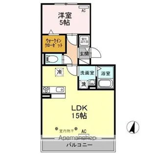 ロイヤルタウン松崎 AB【3階】の間取り