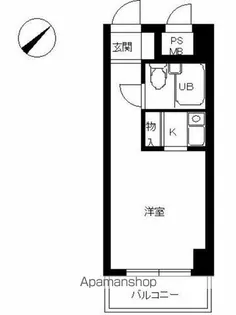 スカイコート横浜日ノ出町【805号室号室】の間取り