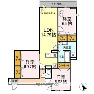 アヴァンス堀切【3階】の間取り