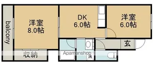 岡田真英ハイツ【2階】の間取り