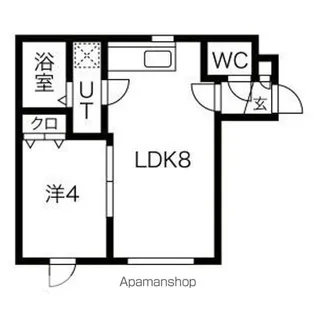 ティンカーベル琴似【3階】の間取り