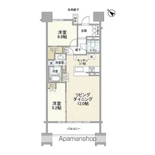 ザ・パークハウス名古屋【9階】の間取り