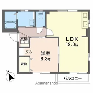 グレース安曇野ABC【A102号室】の間取り
