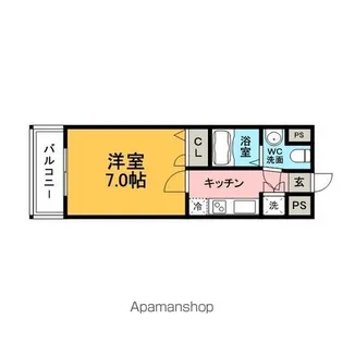 サヴォイ ザ・ティファナ【404号室】の間取り